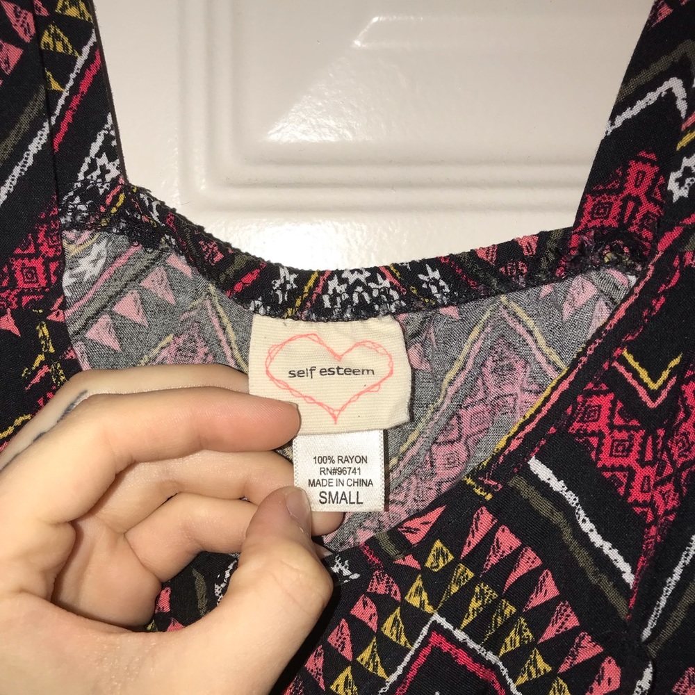 Colorful patterned short summer dress size small